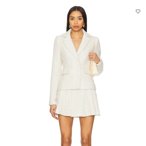 Revolve Ashtyn Tweed Blazer & Mini Skirt Set by More to Come - Picture 1 of 10